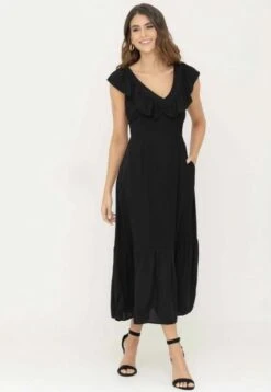 Vestido Malasia Negro Ragged Pf11511176