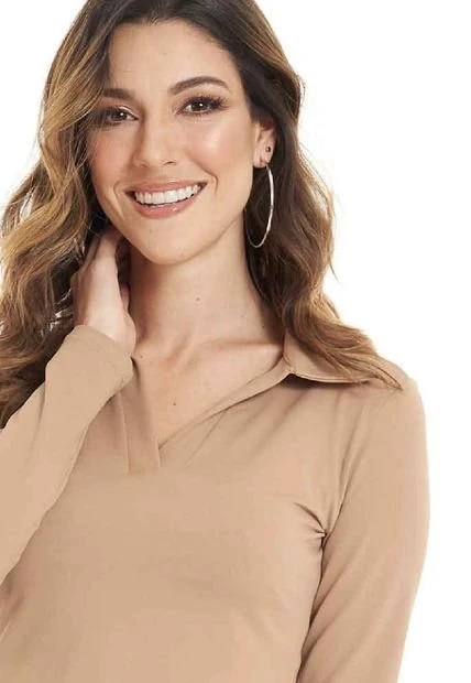 Top Malaga Beige Ragged Pf13120624 - Imagen 2