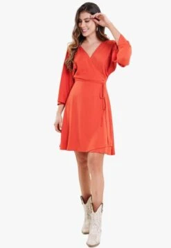 Vestido Wrap Rojo Ragged Pf11511223