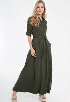 Vestido Largo Cargo Verde Ragged Pf12510318