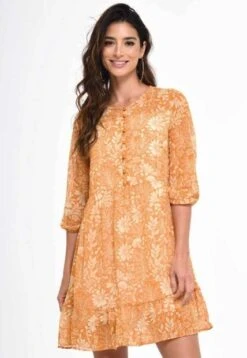 Vestido Garden Chifon Amarillo Ragged Pf11511077