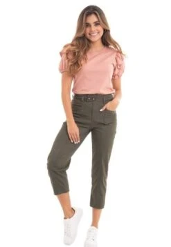 Pantalon Lino Mali Verde Ragged Pf11310660