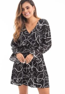 Vestido Corto Matisse Negro Ragged Pf12510312