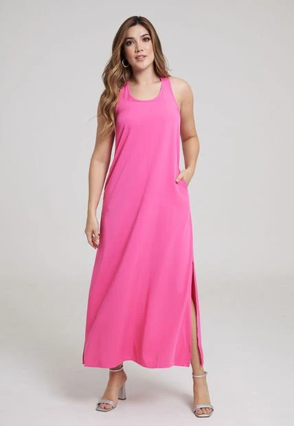 Vestido Venati Fucsia Ragged Pf31511108