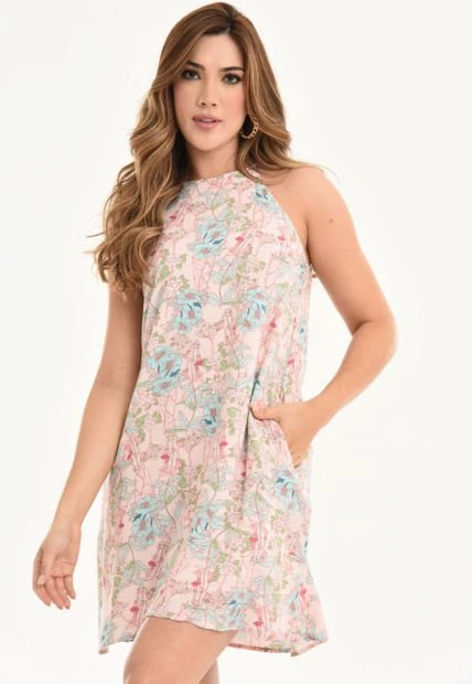 Vestido Grecia Rosa Ragged Pf31511095