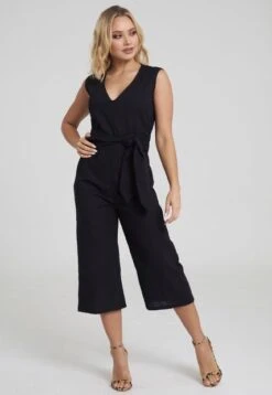 Enterizo Lino Oshyo Negro Ragged Pf31530140