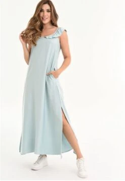 Vestido Largo Turkia Verde Ragged Pf31511084