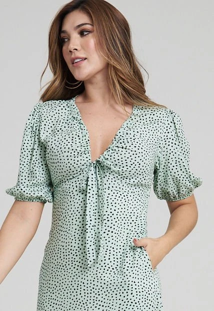 Vestido Tabata Verde Ragged Pf31511118 - Imagen 3