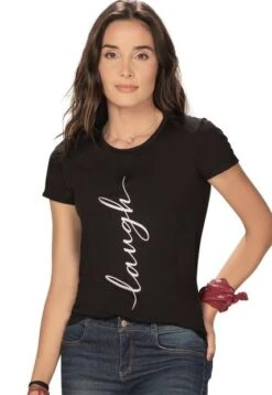 Camiseta Para Mujer Negro Rutta