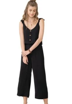 Enterizo Largo Adulto Femenino Negro Rutta