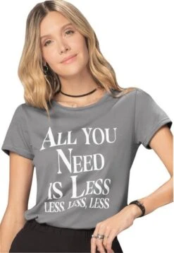 Camiseta Para Mujer Gris Medio Rutta