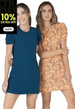 VESTIDO PAQ X2 MUJER MULTICOLOR 89994