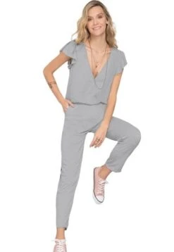 Enterizo Largo Para Mujer Gris Jaspe Rutta