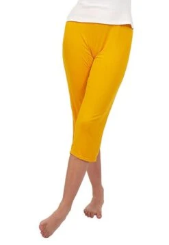 Pantalón Mujer Capri Amarillo Santana