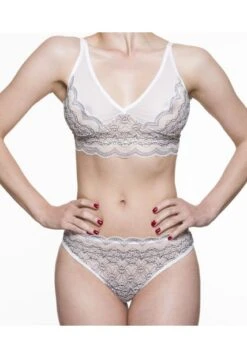 Conjunto Lenceria SCHERZO Piacere 5 Sensual Ejecutiva Blanco Negro