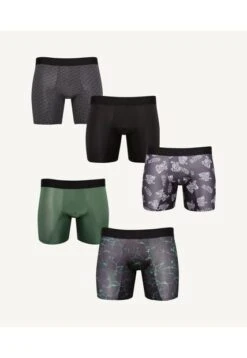 Boxer Hombre Seven Fleat Negro PackX5 Poliéster