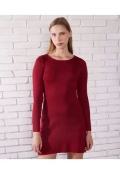 Vestido Mujer Seven M/L Vino Viscosa