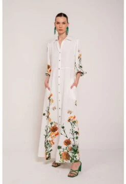 Maxi Vestido Camisero Marfil S