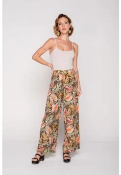 Pantalón Estampado Recto Est Negro M