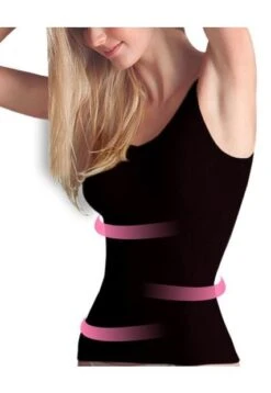 Camiseta Control Invisible Tiras Negro Tall