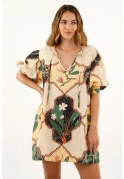 Vestido Corto Estampado Para Mujer