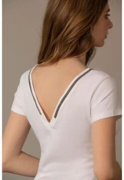 Camiseta Millare Para Mujer Manga Corta Blanco