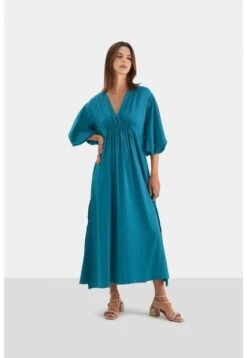 Maxi Vestido Marte En Tejido Sostenible Para Mujer Escote En V